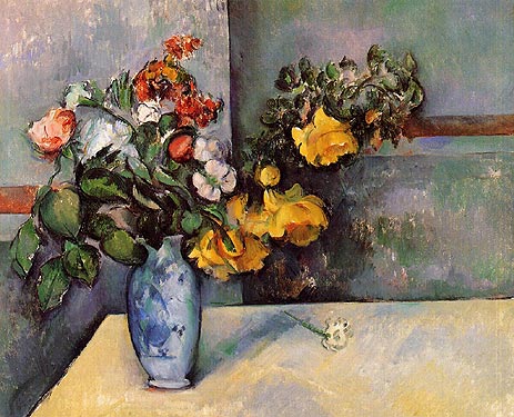 cezanne fleurs au vase  bleu 2