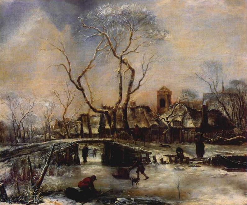 Jan van  de Capelle  paaysage dhiver