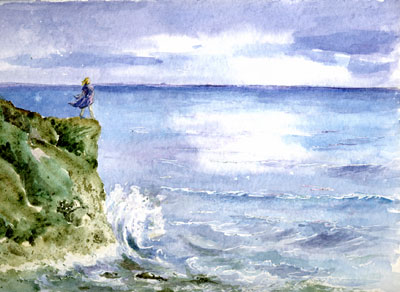 Tuor decouvre la mer, mes aquarelles