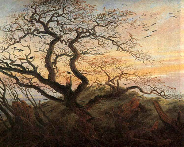 les corbeaux  de  Caspar  David Friedrich